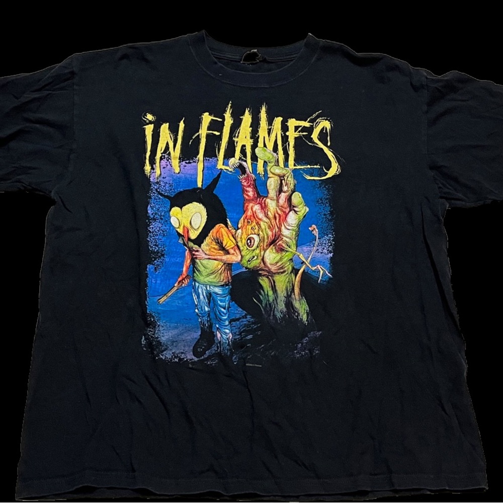 Vintage In Flames graphic tee